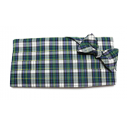 Kelly Green & Blue Tartan Plaid Cummerbund & Bow Tie
